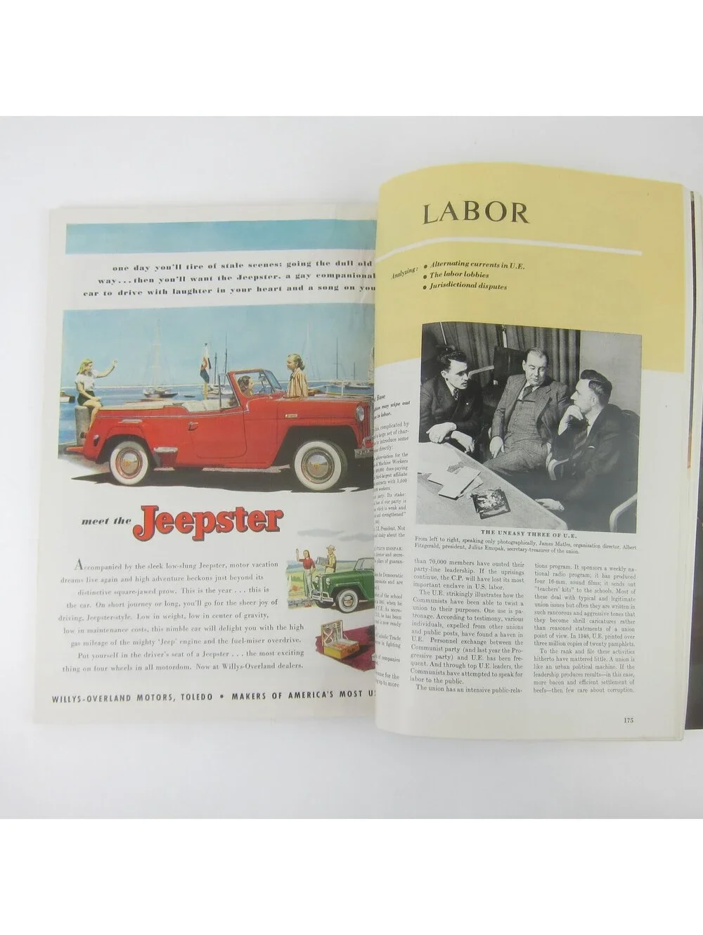 Vintage FORTUNE Magazine March 1949 Arthur Lidov Cover Studebaker Lincoln Ads